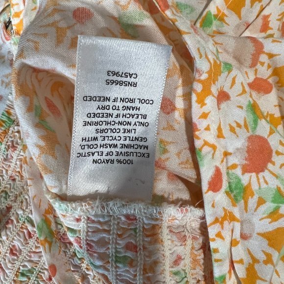 NWOT‎ BP Ruched Crop Camisole in Orange- White Tamara Daisy (M) - Picture 8 of 10